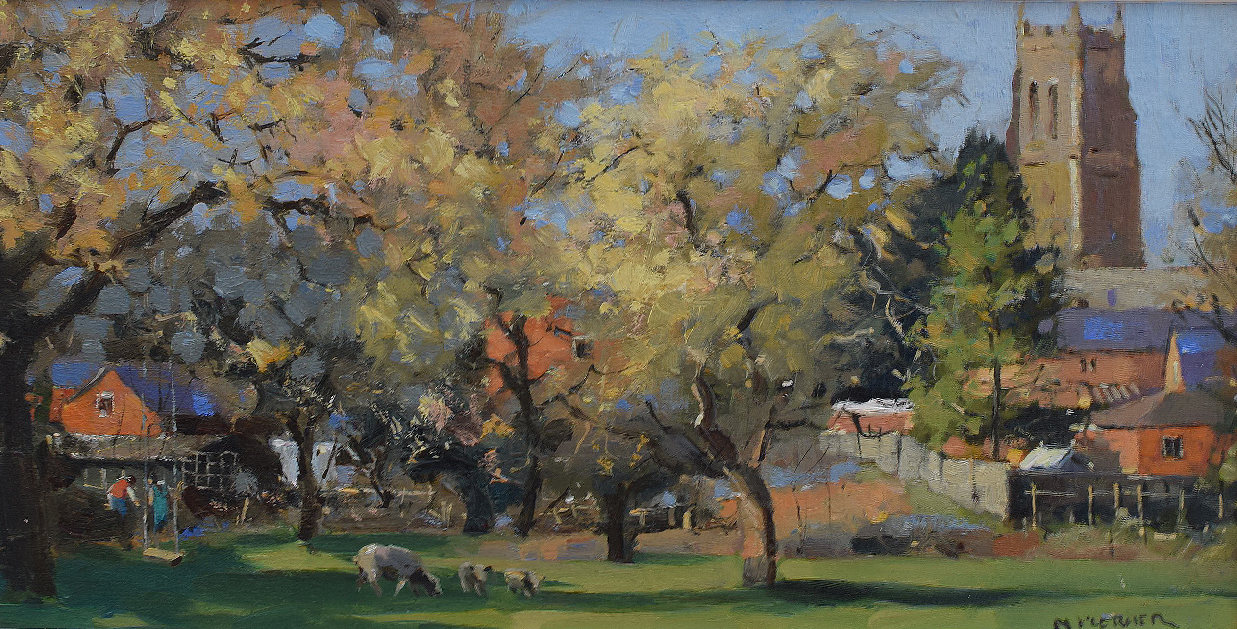 St George’s through the orchard