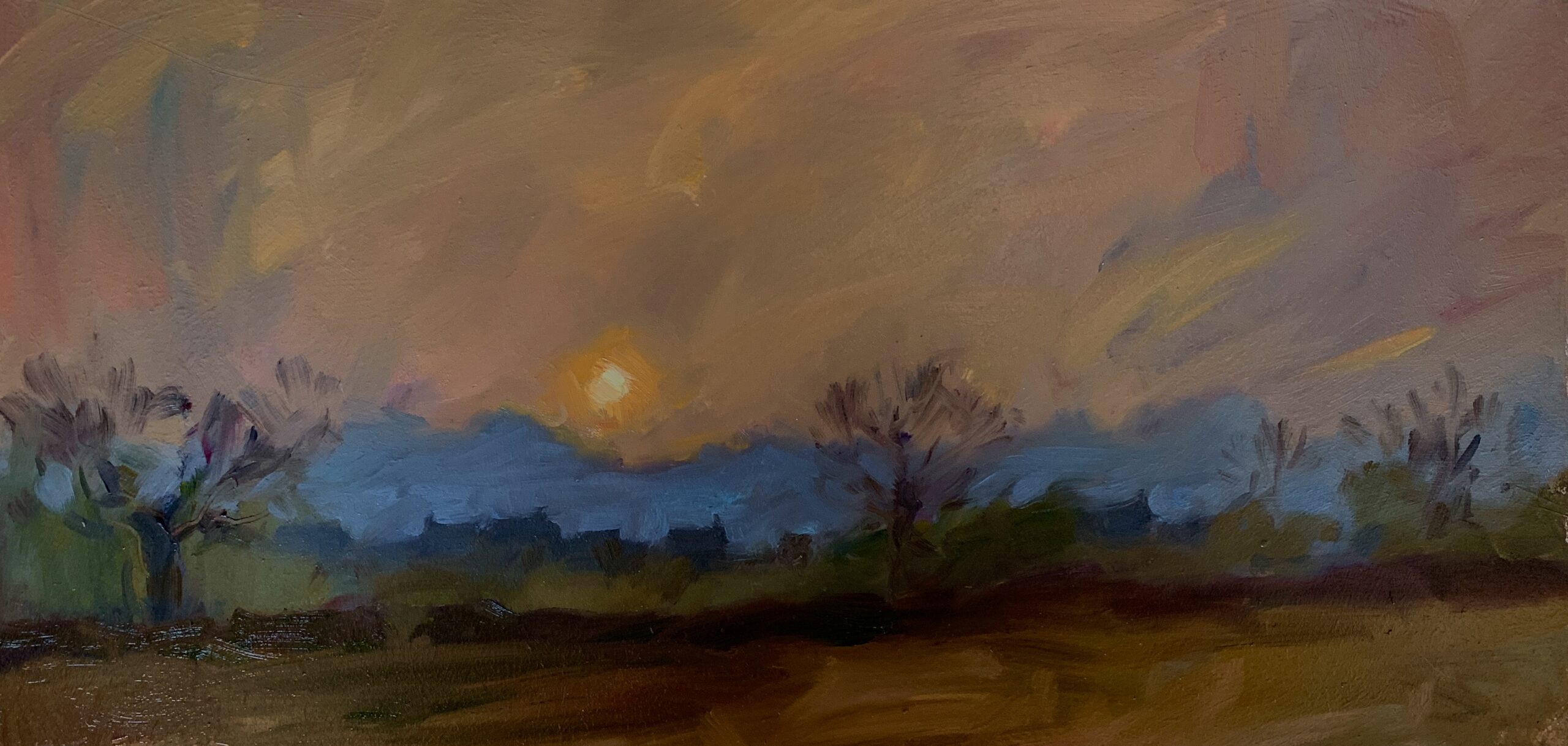 Evening sun over the Village